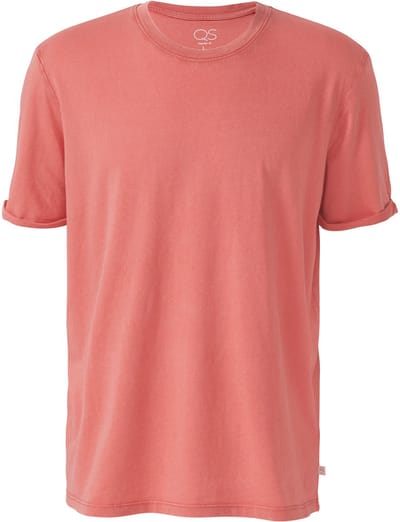 T-shirt effen met ronde hals QS