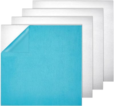 Aluminium Plaat - Metaal Vellen - Hand Stempelen - Beschermende Film - 20x20cm - Zilver