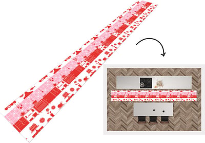 Keukenloper - Keukenmat - Patronen - Pannen - Design - Huis - Roze - 400x50 cm - Keuken vloerkleed