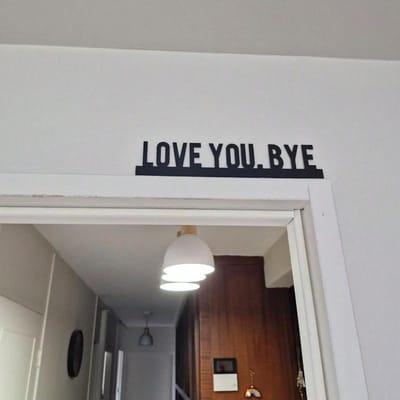 1 pièce Panneau Métal Classique  LOVE YOU BYE  - Art Mural Géométrique pour Salon, Décoration Murale Intérieure - Décoration de Maison Unique & Idée Cadeau pour la Saint-Valentin one-size noir