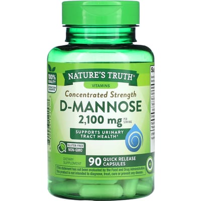 Nature's Truth, geconcentreerde sterkte, d-mannose, 2100 mg, 90 capsules met snelle afgifte (700 mg per capsule)