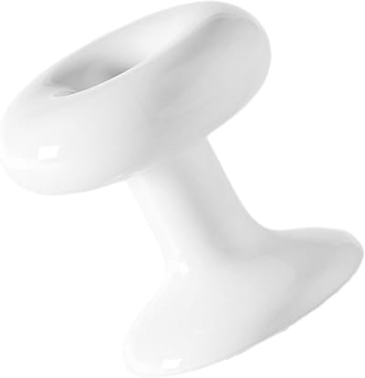 Toilet Reservoir Knop - Waterhulp Hulpmiddel - Badkamer Opfrissen - Eenvoudige Installatie - 22 cm Diameter - Witte Maan