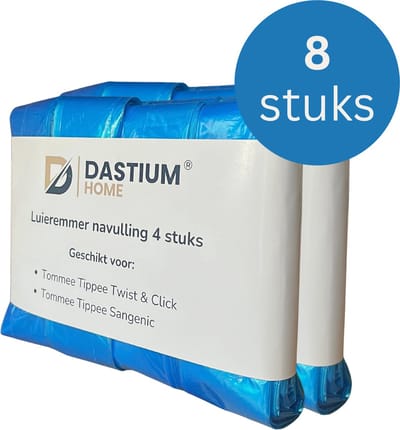 Dastium Home - Luieremmer Navulling - Luieremmer Zakken -Geschikt Voor Tommee Tippee - 8 Stuks