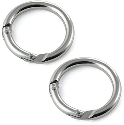 Aluminium Karabijnringen Set - Lichtgewicht en Eenvoudig te Bevestigen - Zilver