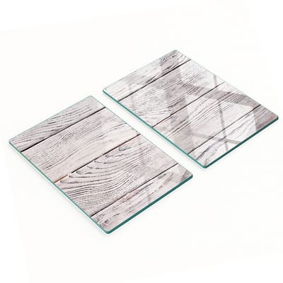 Decoratieve glazen snijplanken voor in de keuken, houten wanddecoratie, 2x40x52 cm
