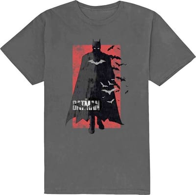 DC Comics Batman - The Batman Distressed Logo Heren T-shirt - S - Grijs