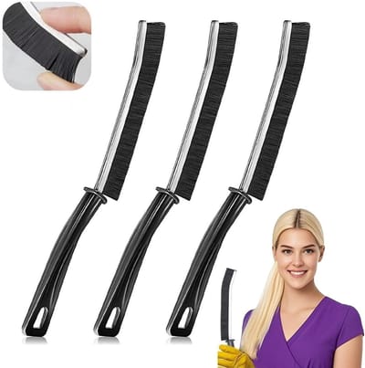 Dailygoods- Spleetreinigingsborstel 3 Stuks - Multifunctioneel Reinigingsgereedschap - Effectieve Diepe Reiniging - Geschikt voor Badkamer/Keuken - Ideaal voor Spleten en Hoeken - Reinigingsborstel