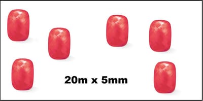 6x Cadeaulint rood 20 meter x 5 mm - Eitje - kado lint verjaardag kerst sinterklaas feest