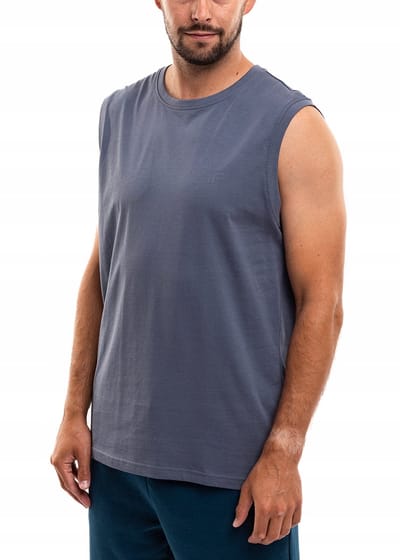 4F T-shirt Heren - Blauw - Katoen - Maat S