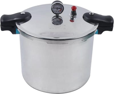 Drukpan - Snelkookpan Stoofpan - Maaltijden Bereiden - Geïntegreerde Drukmeter - 22 Liter - Zilver