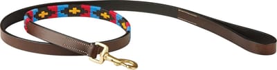 Weatherbeeta Hondenriem met Patroon - Cowdray-brown-pink-blue-yellow - 120cm