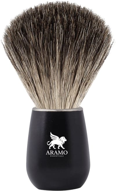 ARAMO® Essentials - Handgemaakte Scheerkwast van 100% Natuurlijke Haren met Handvat van Hars.