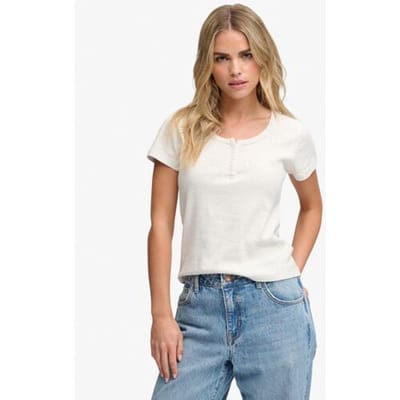 Superdry Athletic Essentials T-shirt met Slanke Pasvorm White Grootte: 40