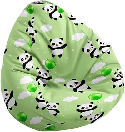 Zitzakhoes - Stoelhoes Opberger - Speelgoed Opbergen - Zacht Katoen Linnen - 80x90cm - Groen