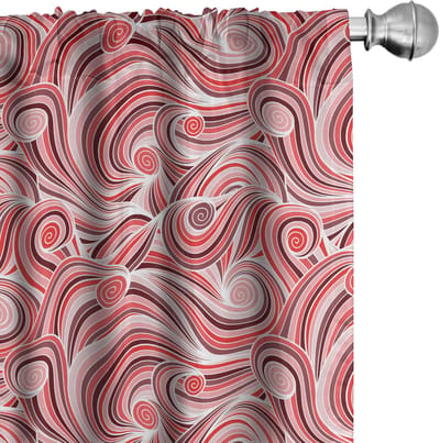 ABAKUHAUS Aziatische gordijnen – 2x75x245 cm – microfaser – halfdonkerend – roze mauve