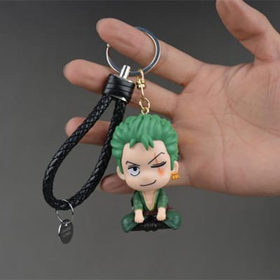 Cartoon Figuur ONE PIECE Luffy Zoro Sanji Sleutelhanger Bedeltje Sleutelhanger Rugzak Hanger Accessoires Cadeau Hoge Kwaliteit brown