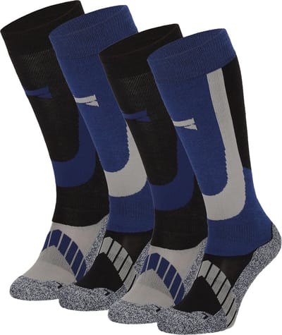 Skisokken Unisex - 4-Pack - Multi Blauw - Maat 35/38