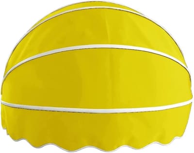 Raamluifel Deurluifel - Buiten Overkapping - Bescherming Buiten - Opvouwbaar Metalen Frame - 120cm Breed - Geel