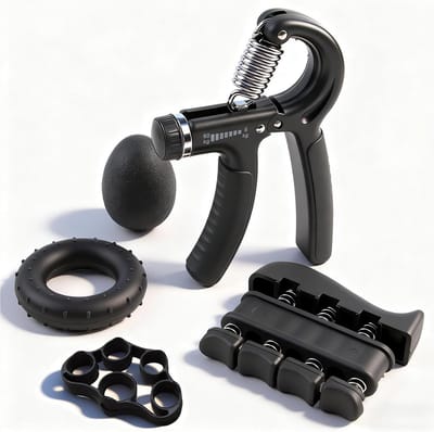 Set Handtrainer Verstelbaar met Vinger- en Polstrainer voor Krachtopbouw
