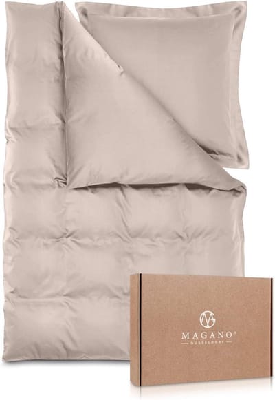 Luxe Beddengoed Set - Dekbedovertrek Kussensloop - Comfortabel Slapen - Bamboe Katoen Satijn - 135x200 cm - Taupe