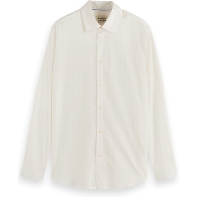 Scotch & Soda Regular Fit Dobby Shirt Swan Taglia: S | Camicie Business Outlet | Uomo