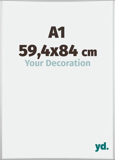 Your Decoration - Fotolijst A1 59,4x84 cm - Aluminium - Zilver Hoogglans - Kent