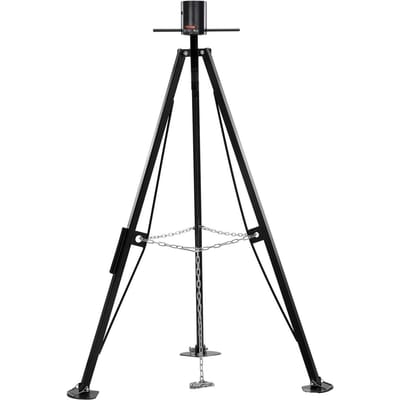 Stabilisateur Tripode pour Roue de Secours, Stabilisateur Tripode pour Roue de Secours Capacité de Charge 5000 LBS, Hauteur Réglable 35 -57  Stabilisateur Col de Cygne pour Camping-car, Cric Tripode pour