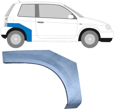 Reparatiepaneel achterspatbord voor Volkswagen Lupo 1998-2005 / Rechts