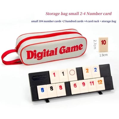 Standaard Israëlische Mahjong Digitale Kaarten Rummy Klassiek Tafelspel voor Familie Reizen Feest Plezier beige