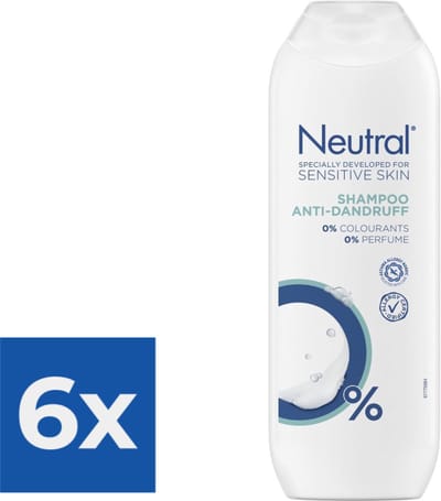 Neutral Shampoo - Anti-Roos 250 ml - Voordeelverpakking 6 stuks