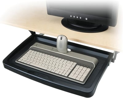 Onderbouw Toetsenbordlade - Bureau Organizer - Ruimte Besparen - Gemakkelijke Installatie - 53 x 31 cm - Zwart