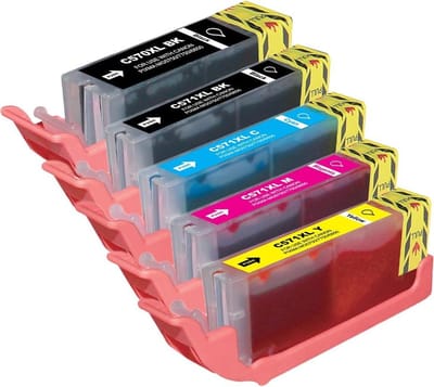 huismerk inkt geschikt voor de Canon  inkt PGI570XLBK+1XCLI571XLBK +1xCLI571XLC+1xCLI571XLM+1xCLI571XLY(5P)