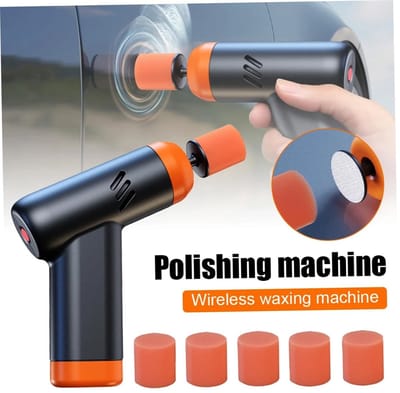 Draadloze autopolijstmachine, borstelloze polijstmachine op een oplaadbare lithium-ionaccu, 2-snelheden, polijsten en waxen.