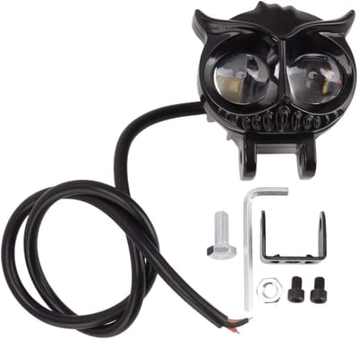 Motorfiets Fog Lights met Witte en Gele Verlichting, 15W Externe LED Lampen, 2000 Lumen met Uil Figurine voor Verbeterde Zichtbaarheid