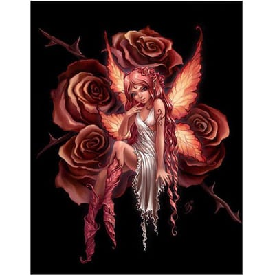 Rose Butterfly Diamond Schilderen Cross Stitch Handwerken Volledige Ronde Diy Diamant Borduren 20X30CM brown