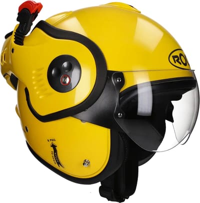 Roof Boxer V8 Alpha Yellow - Systeemhelm - Maat XL - Boxer helm - Motorhelm - ECE 22-06 gekeurd