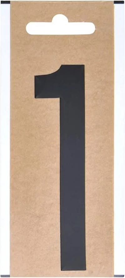 ProPlus Cijfer Etiket / Sticker "1" - Hoogte 10 cm