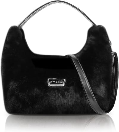 Trendy pluche schoudertas voor dames, veelzijdige handtas met rits, crossbody tas met afneembare schouderband voor reizen en dagelijks gebruik
