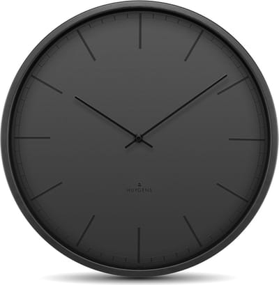 Huygens - Tone Index 25cm - Zwart - Wandklok - Stil - Quartz uurwerk