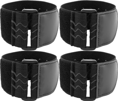 Dailygoods - 4 stuks klittenbandsluitingen voor ski's, klittenband, kabelbinders, elastische riemen met klittenbandsluitingen voor het vastzetten en bundelen ter bescherming van je spullen