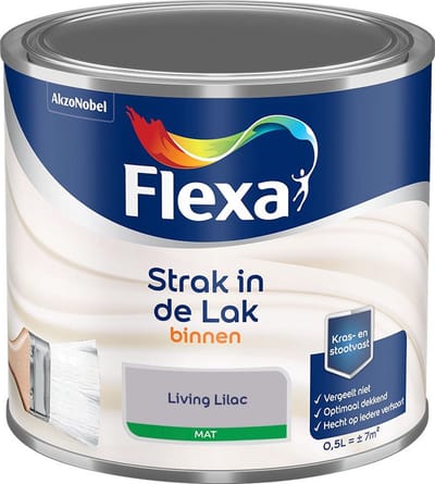 Flexa - Strak In De Lak Binnenlak Mat - Living Lilac - Mengverf - 500 Ml