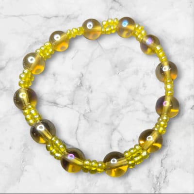 Armband glaskralen sunshine.
