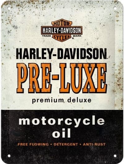 Wandbord 15 x 20 cm - Harley Davidson Pre Luxe Motorcycle Oil