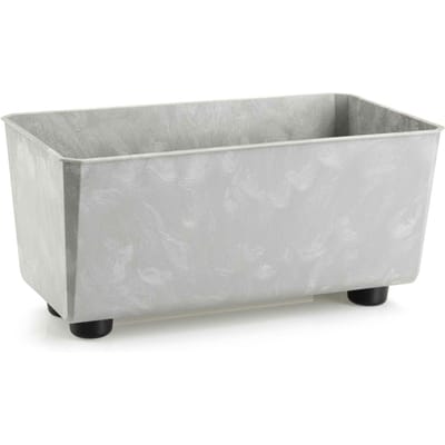 HowHomely Salvia Serie - Plantenbak - Grijs Beton - Rechthoek - Voor Binnen & Buiten