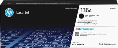 HP 136A Black Original LaserJet Toner Cartridge tonercartridge 1 stuk(s) Origineel Zwart