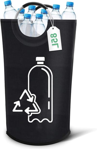 Allecto Plus - Opvouwbare 82 liter flessenverzamelaar voor keuken - Boodflessen verzamelcontainer met handvat