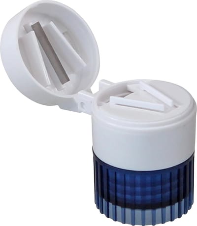 Pill Aid - Pillendoos Tabletsplitter - Vergruizer - Blauw