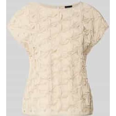 regular fit blouse met korte mouwen met 3d-look
