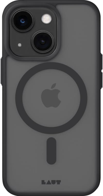 LAUT HUEX PROTECT Hoesje, Mat, Soft-Touch Afwerking, MagSafe® Compatibel, IMPKT Cell® Valbescherming, iPhone 15 Plus - Zwart