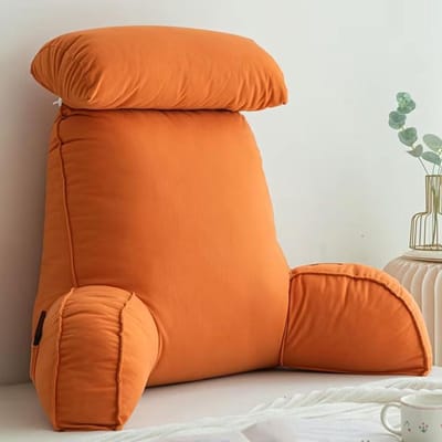Dailygoody - Lezenkussen - Comfortabel steunkussen - Dream Orange - Ideaal voor lezen en ontspannen - Geschikt voor volwassenen - 75x40x50cm